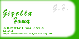 gizella homa business card